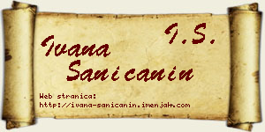 Ivana Saničanin vizit kartica